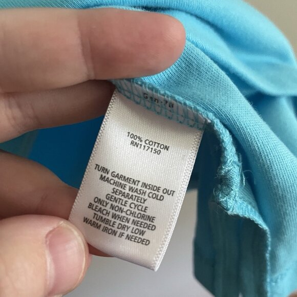 Quacker Factory Women L Blue Rhinestone Braided Sparkle 3/4 Sleeves T-Shirt NWT - Picture 9 of 10